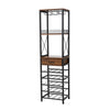 MultiTier Wood 20 Bottles Wine Display Shelves Storage Holder Free Standing Rack