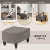 Modern Accent Chair and Ottoman Set Bedroom Upholstered Club Chair w/Footrest