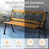 Outdoor Garden Bench Furniture Weather-Proof Park Loveseat Chair Metal Structure