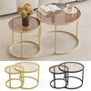 Nest of Tables Tempered Glass Set of 2 Coffee Side Table Living Room Furniture