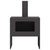 Fire Pit with Chimney Black 60x40x96 cm Steel