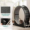 Cat Exercise Running Wheel Treadmill w/Carpeted Runway for Indoor Cats Black