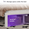 4ft6 Heavy Duty Metal Bed Frames with LED Light Headboard & Charging Socket Vjdm
