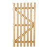 Fence Gate with Rounded Picket 3ft Natural Wooden Garden Gate Door Outdoor Yard