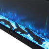 40/50/60inch Media Electric Fireplace Wall Recessed Inset Fire 3 Sided Panoramic