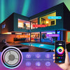 RGB LED Ceiling Fan Light Dimmable Adjustable Wind Speeds with Music Speaker