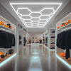 14 HEX LED Garage Light Shop Wall Honeycomb Lights with Frame Detailing Showroom