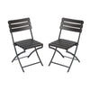 2Pcs Collapsible Outdoor Folding Garden Chair Camping Patio Dining Lounge Seat