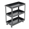Steel Workshop Garage Tool Storage Trolley Wheel Cart 3 Tier Shelf Heavy Duty UK