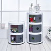 Round Storage Unit Cabinet Cupboard Side Table 2/3/4/5 Drawers Bathroom Bedroom