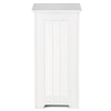 Large Wooden Laundry Bin Storage Basket White Storage Cupboard w/ Lid