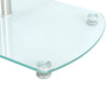 Sofa Side Table With Tempered Glass Top Living Room Furniture Coffee Tea Tables