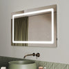 LED Illuminated Bathroom Mirror with Demister Sahver Socket Wall Hung 1000x600mm