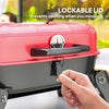 Folding Charcoal Barbecue Grill, BBQ for Camping, Red