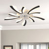 Dimmable Ceiling Fan with LED Light Adjustable Wind Speed Remote Control Bedroom