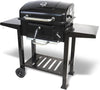 Barbecue Grill Large Portable Charcoal BBQ Smoker Side Table Adjustable Wheels