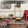 Portable Outdoor Propane Fire Pit Small Round Fire Bowl Camping