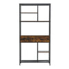 Vintage Industrial 7 Tier Rustic Shelving Unit Bookcase Storage Display Shelf