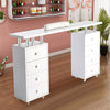 Manicure Nail Table Bar Art Salon Spa Work Station Desk with Arm Rest & 8 Drawer