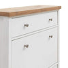 White Slim Shoe Cabinet Storage Unit Narrow Hallway Cupboard Drawer Wooden Rack