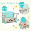 3-in-1 Kids Table and Chair Set Children Activity Bench Plastic Toy Storage Box