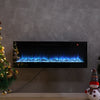 Mirrored Fireplace 60inch Electric Fire 12 LED Flames Wall/Inset Fire