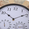 Garden Outside Wall Clock & Thermometer Hygrometer Weatherproof Garden Decor
