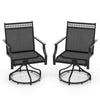 Patio Swivel Dining Chairs Set of 2 Garden Outdoor Bistro Chairs w/Armrests