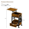 Side Table Coffee Table End Table NightStand Bedside Table with Charging Station