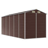Lechnical Garden Shed Brown 191x470x198 Galvanised Steel,Garden Storage A6S5