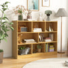 Costway Wood Storage Cube Bookcase 3 Tier 8 Cube Open Shelf Storage Cabinet