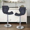 Set of 2 Bar Stools Kitchen Swivel Gas Lift Stools Dining Breakfast Pub Chair