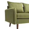2 Seater Sofa Velvet Compact Loveseat Couch Settee with Cushions Wooden Legs