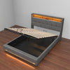 STORAGE GAS LIFT UP 4FT6 KING SIZE METAL BED FRAME W/ LED LIGHTS Gwcyfmortsucpst
