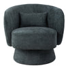 Knitted Velvet Swivel Cuddle Sofa Chair Single Tub Armchair Padded Seat w/Pillow