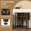 3 Piece Dining Table Set Extendable Kitchen Table Folding Breakfast Table