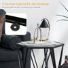 Glass Coffee Table Hexagonal Metal Frame Sofa Side Table Modern Narrow End Table