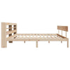Bed Frame with Headboard 200x200 Solid Wood Pine G6C7