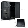 Storage Cabinet Bathroom Floor Cabinet Freestanding Storage Cupboard w/ 3 Drawer