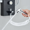 Black LED Shower Panel Column Tower Stainless Steel Rain Massage Body Jets Mixer