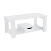 2 Tiers Coffee Table Rectangle Drawer Living Room Tea Tables with Storage Shelf