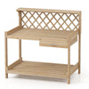 Indoor Outdoor Flower Pot Bench Garden Potting Bench Table-Natural