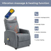 Massage Recliner Chair Heating Sofa Fabric Upholstered Armchair with Controller