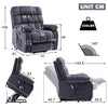 Lift Electric Riser Recliner Chair Massage Armchair with Heated for the Elderly