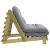 Futon Sofa Bed with 100x206x11 Impregnated Wood Pine Q2J5