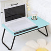 Folding Laptop Bed Tray Table Portable Lap Desk Notebook Breakfast w/ Cup Slot