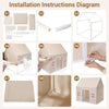 For 3 Kids Large Play House.Play Tent w/ Mat Indoor/Outdoor Tent Girls Boys Gift