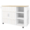 Kitchen Trolley Storage Cabinet with Adjustable Shelves, Drawers, Towel Rail
