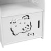 White Storage Cabinet Table Side End Stand Bedroom Bedside Storage Furniture NEW
