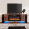 Rustic 70inch Fireplace TV Stand Cabinet TV Stand Suite LivingRoom insert Heater